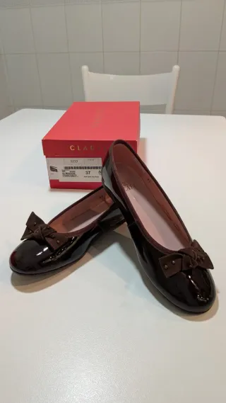 Clarys francesitas charol marrón talla 37