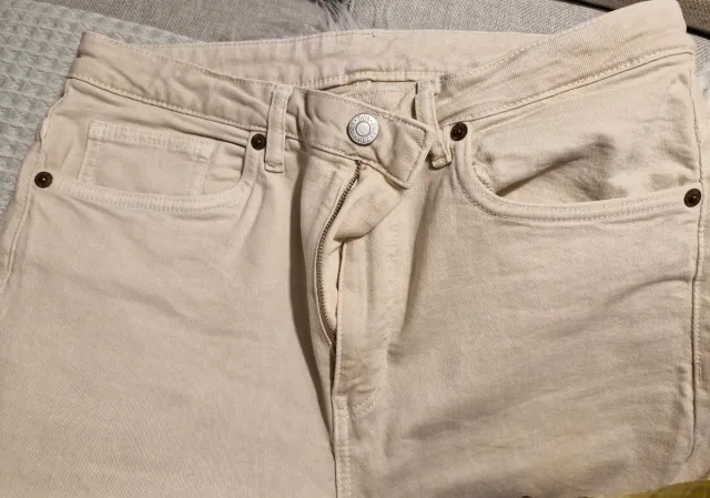 Vaqueros Zara Crema Talla 46