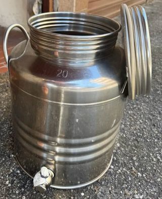 Bidone acciaio inox 20 litri con rubinetto