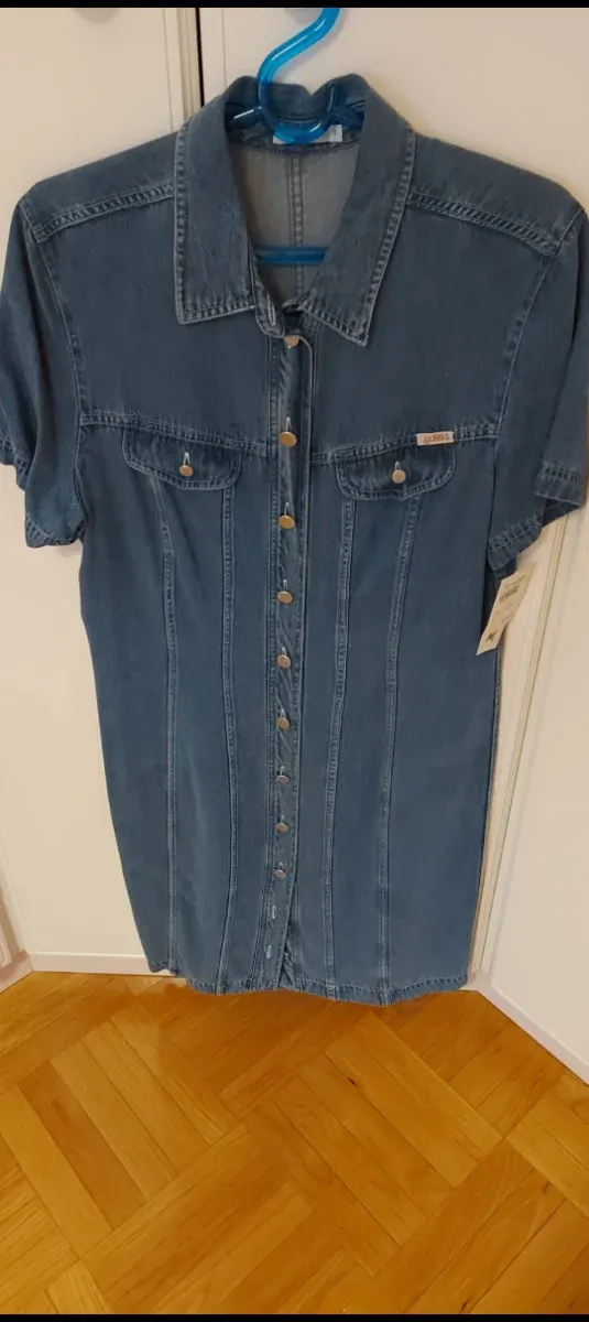 Vestido vaquero manga corta talla 44 (L)