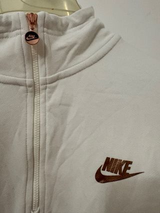 Felpa Nike bianca con zip