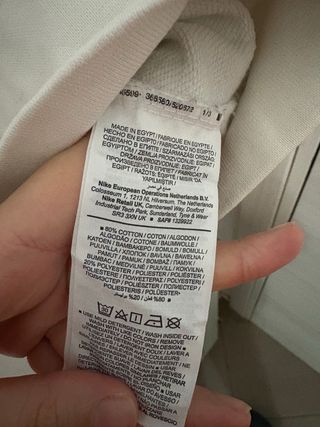 Felpa Nike bianca con zip