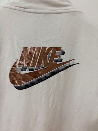 Felpa Nike bianca con zip