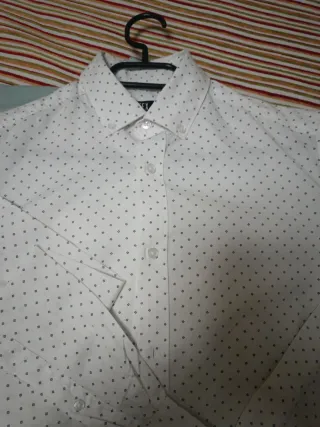 Camisa de vestir EY blanca con microestampado