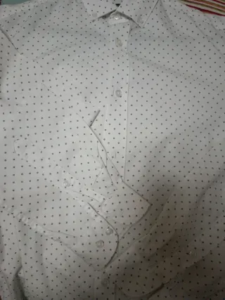 Camisa de vestir EY blanca con microestampado