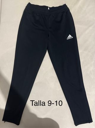 Pantalón Chándal Adidas Negro Talla 9-10