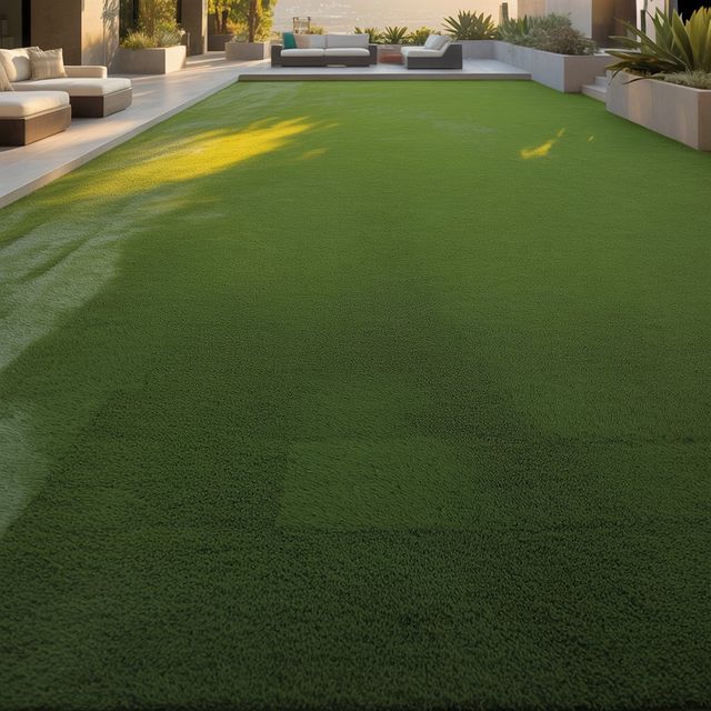 Césped artificial reutilizado