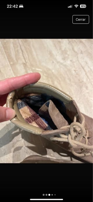 Botines beige y marrones