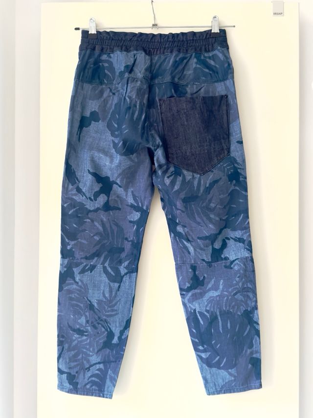 Pantalón vaquero estampado suelto