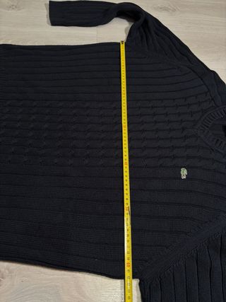 Jersey Lacoste Azul Marino Cable Knit Vintage