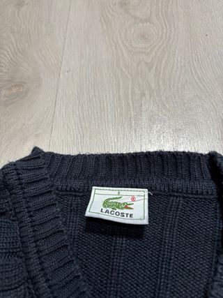 Jersey Lacoste Azul Marino Cable Knit Vintage