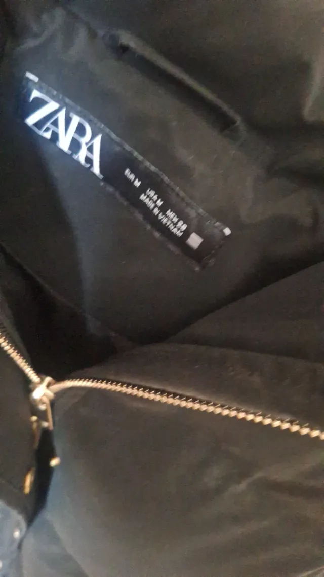 Anorak Zara Negro Talla M