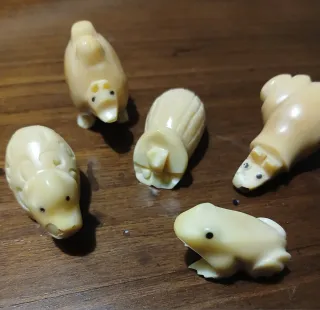 5 Animaletti Avorio Vegetale