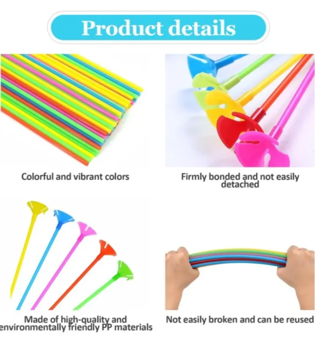 30 Soportes para globos de plástico