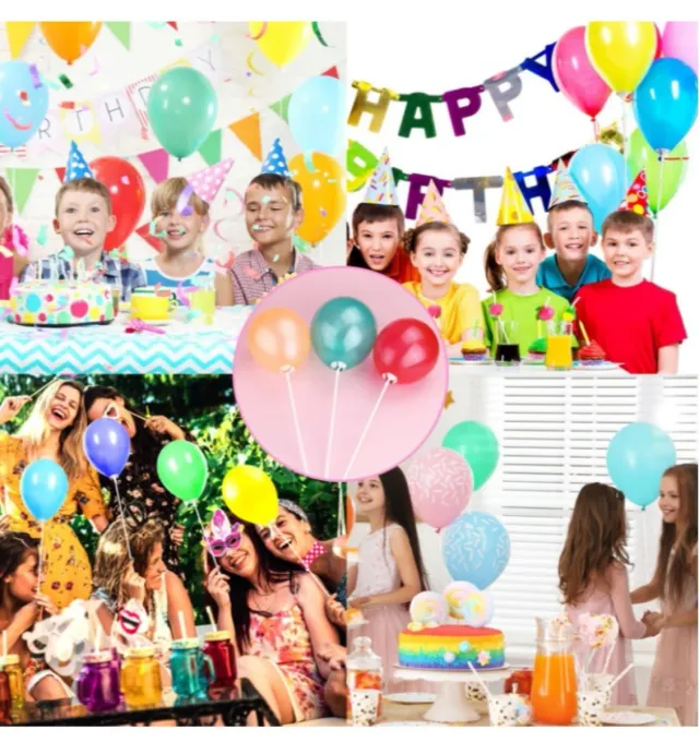 25 Soportes para Globos Blancos