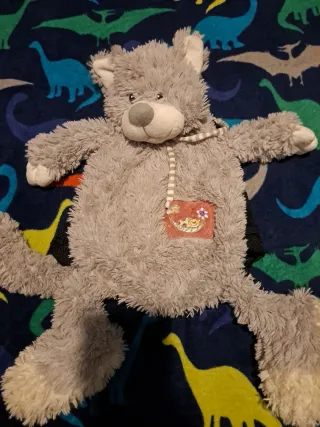 Mochila Osito Peluche Gris para niños