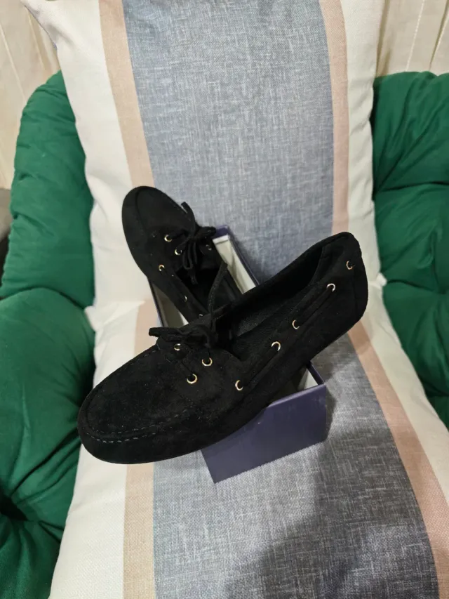 Mocasines negros de ante