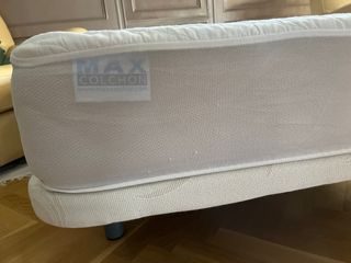 Colchón y base tapizada 1,35m