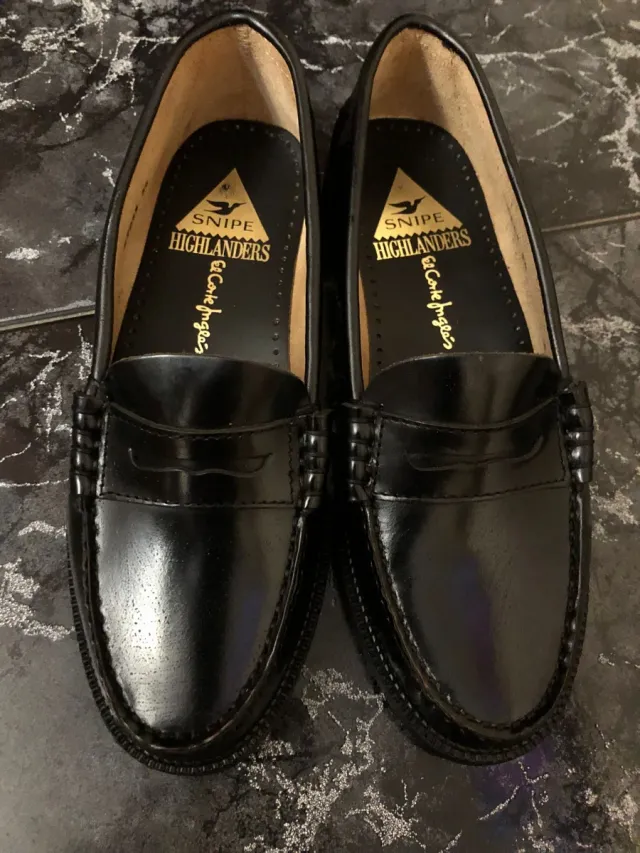 Zapatos mocasines negros Snipe