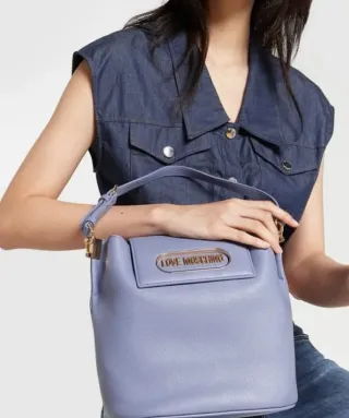 Bolso Love Moschino Azul y Dorado