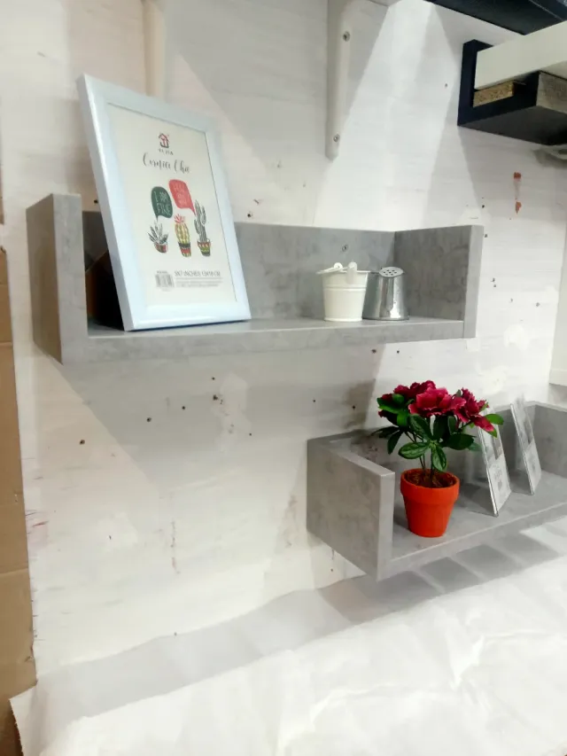 2 mensole effetto cemento