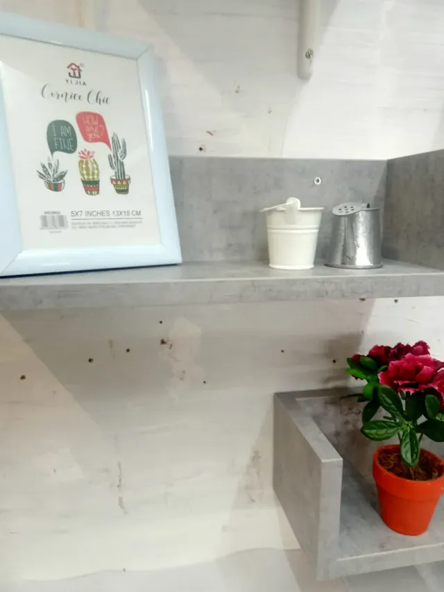 2 mensole effetto cemento