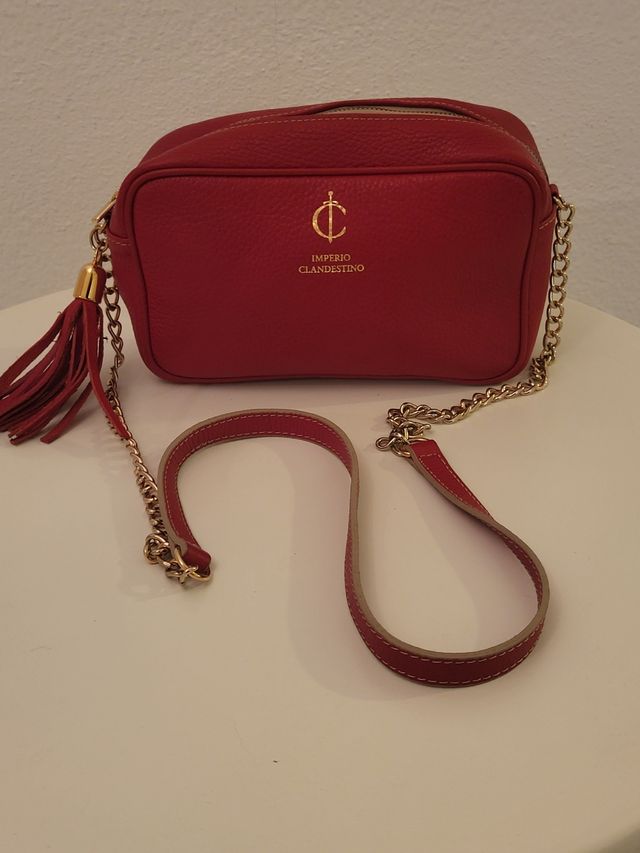 Bolso Imperio Clandestino Rojo Cadena Dorada