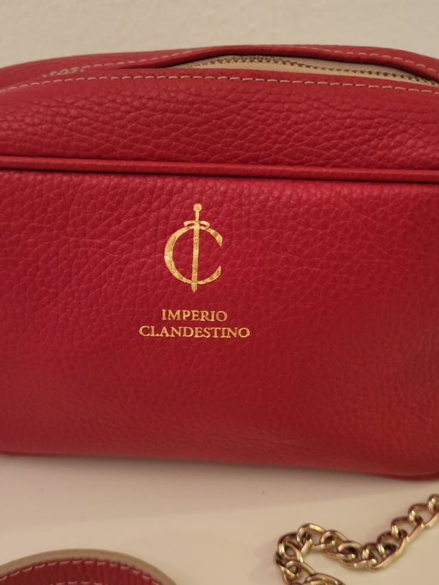 Bolso Imperio Clandestino Rojo Cadena Dorada