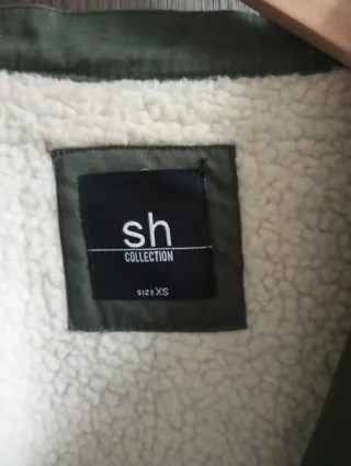 Chaqueta verde forrada borreguito patchwork