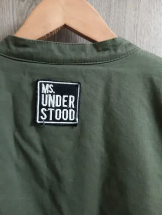 Chaqueta verde forrada borreguito patchwork