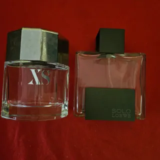 Bottiglie vuote da collezione Loewe XS e Solo