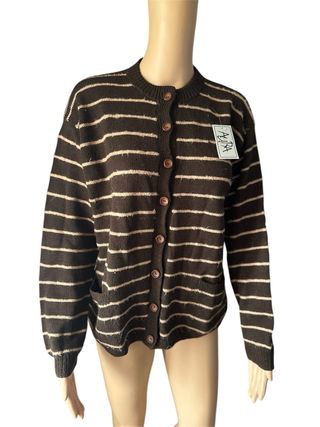 Cardigan vintage a righe taglia unica