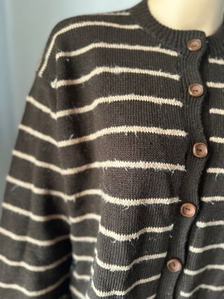 Cardigan vintage a righe taglia unica
