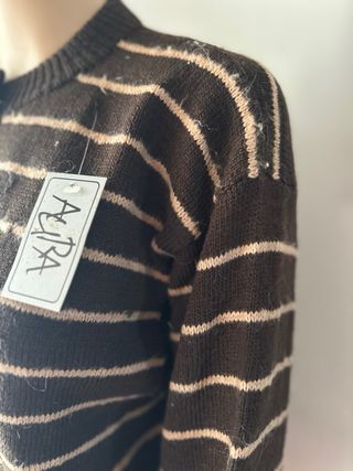 Cardigan vintage a righe taglia unica