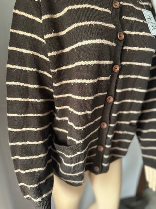 Cardigan vintage a righe taglia unica