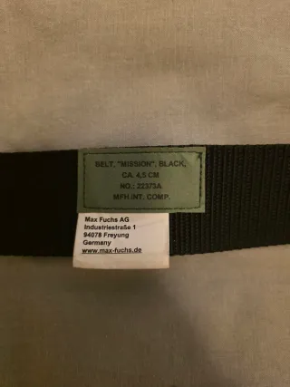 Cinturón Táctico MFH Mission Belt Negro