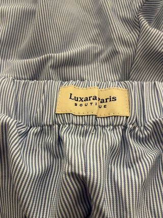 Pantalón de tela a rayas