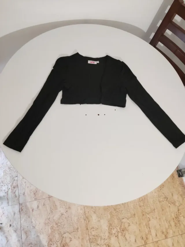 Torera corta negra mujer