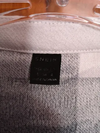 Blusa Premamá Shein Cuadros Blanco y Negro