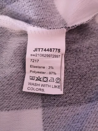 Blusa Premamá Shein Cuadros Blanco y Negro