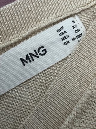 Jersey beige cuello pico