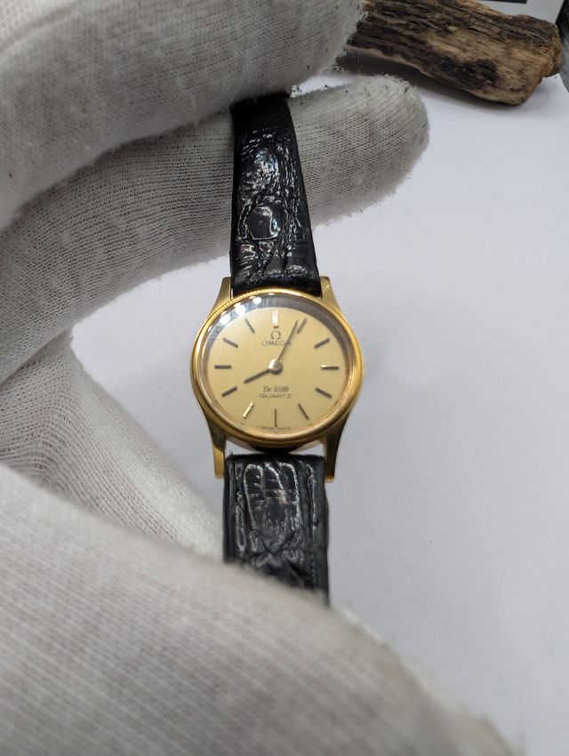 Omega De Ville Dama - Oro Placcato Quarzo