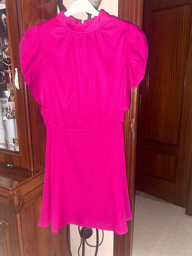 Vestido fiesta rosa un solo uso