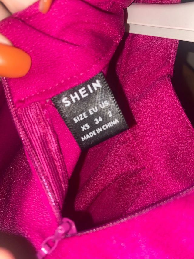 Vestido fiesta rosa un solo uso