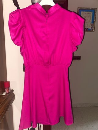 Vestido fiesta rosa un solo uso