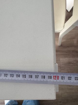 Mesa extensible blanca