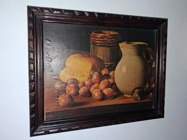 Cuadro bodegón madera