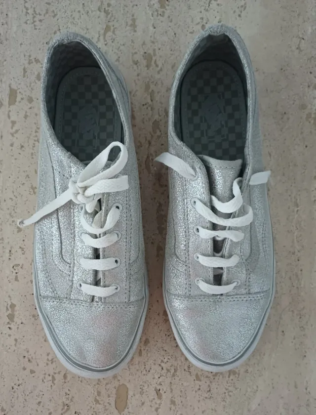Zapatillas Vans Plata Mujer