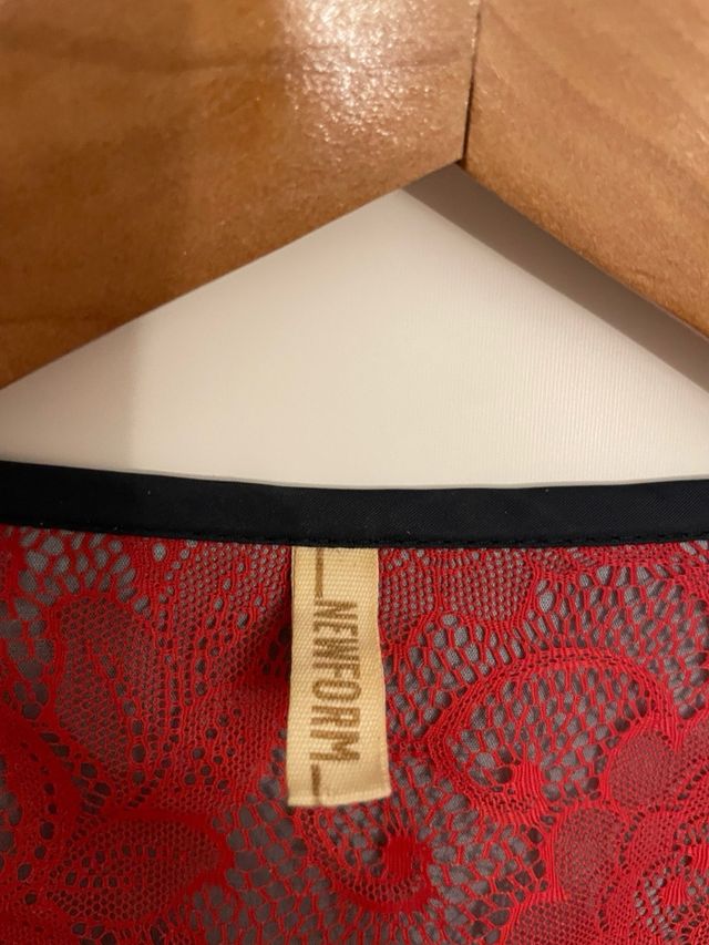 Chaqueta azul y roja mujer