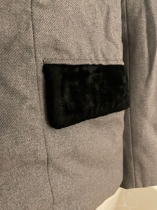 Americana mujer gris con terciopelo  talla s/m